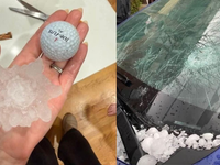 Foto: Jarná búrka priniesla krúpy veľké ako dlaň