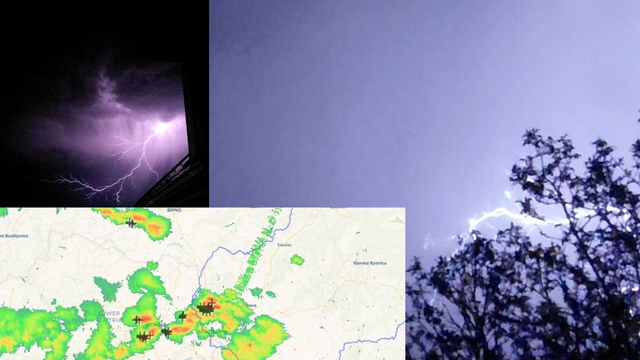 Na Slovensku máme búrky. Blýska sa na západe a toto sú prvé fotografie