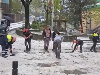 VIDEO: Silné búrky s krúpami navodili zimnú atmosféru