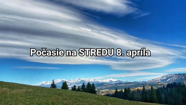 Predpoveď na zajtra, stredu 8. apríla: Bude ešte chladnejšie, vráti sa aj sneženie