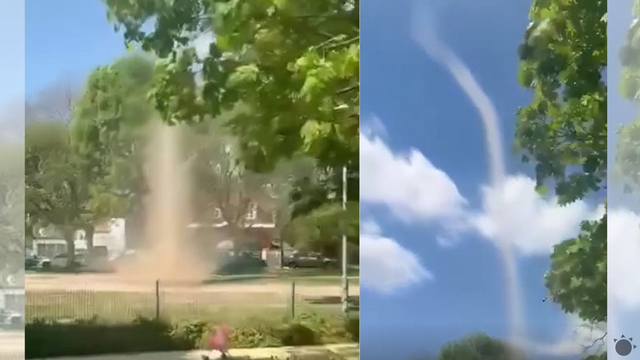 VIDEO: V centre Budapešti sa objavil vzácny prachový diabol