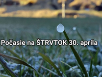 Predpoveď na zajtra, štvrtok 30. apríla: Posledný aprílový deň vyvrcholia mráz a chlad
