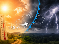 Slovensko čaká takmer +30 °C, potom príde zvrat, front a hrozia búrky