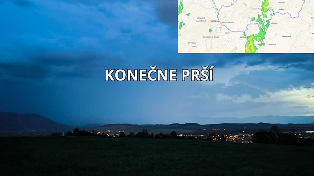 Na Slovensku konečne prší! Radar ukazuje zrážky