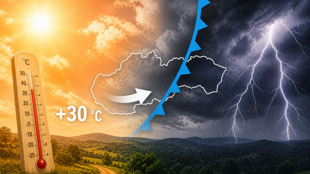 Slovensko čaká takmer +30 °C, potom príde zvrat, front a hrozia búrky