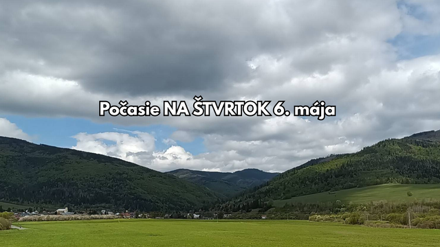 Predpoveď na štvrtok, 7. mája: Ochladí sa a dorazia slabé zrážky a búrky. Kde a kedy?