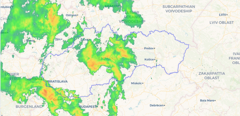 zdroj: imeteo.sk/iradar