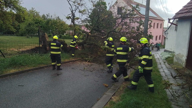 Pondelkové búrky poriadne úradovali. Hasiči čerpali vodu z pivníc a odstraňovali popadané stromy