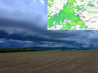 RADAR: Zrážky sa práve rozširujú nad Slovensko, v noci hrozia aj búrky. Napršať môže do rána 10 mm