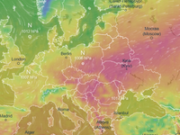 Stredná a východná Európa predbehla Stredozemné more. Teploty sa šplhali k +30 °C