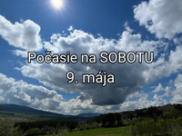 Počasie na zajtra, sobotu 9. mája: Búrok i zrážok bude výrazne menej