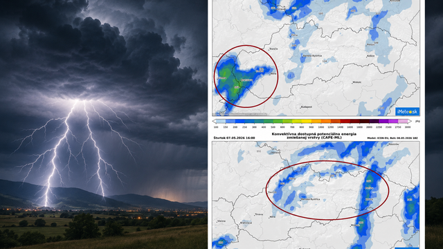 MAPA búrok: Sledujte, čo dnes príde a kedy udrú búrky