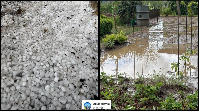 Škody po búrkach na Znojemsku, zdroj: facebook.com/Meteo Včasné varování