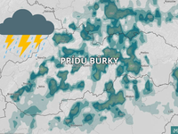 MAPA búrok: V týchto oblastiach Slovenska hrozia búrky