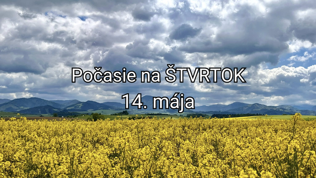 Počasie na zajtra, štvrtok 14. mája: Opäť hrozí prízemný mráz. Na západe výdatnejšie zaprší