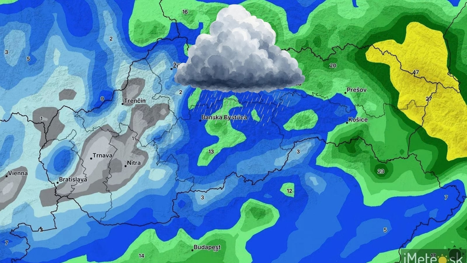 Prvá MAPA dažďa. Slovensko zasiahne dážď a tieto oblasti sa môžu tešiť ...