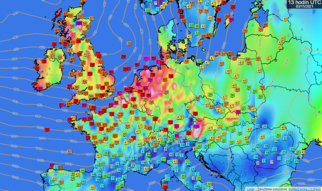 aktuálne nárazy vetra