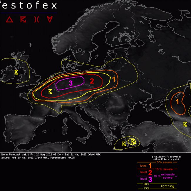 predpoveď služby Estofex