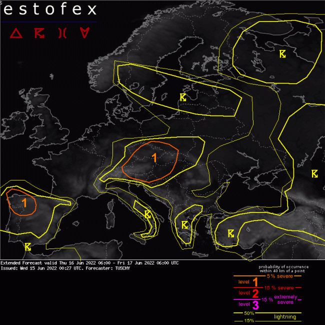 výstraha služby Estofex