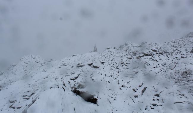 Sneženie na vrchu Tisenjoch, zdroj: facebook.com/@MeteoSigi